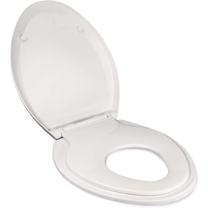 Plumboss Elongated Toilet Seat With Built In Potty Training Toddlers